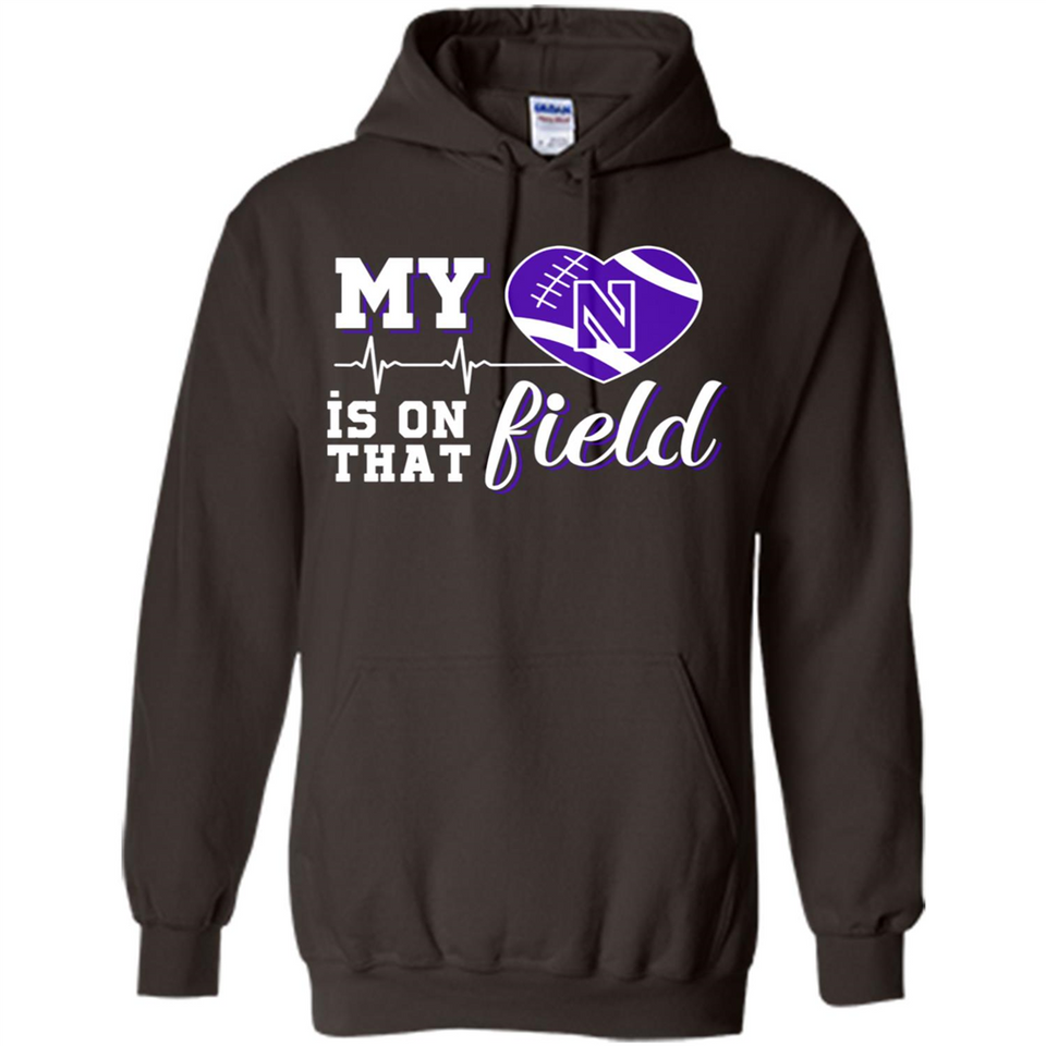 Northwestern Wildcats Football My Heart is on that Field - Hoodie