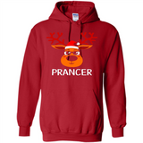 Prancer Reindeer Santa Claus Funny Xmas Holiday T-Shirt - Hoodie