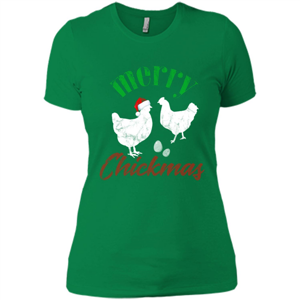 Christmas Chicken Shirt Santa Hens Lover Funny Farmer Gift - Ladies' Boyfriend T-Shirt