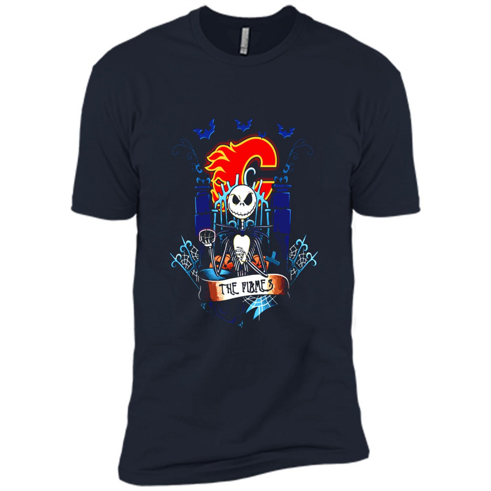 Calgary Flames Halloween The Nightmare Before Christmas - Premium Short Sleeve T-Shirt