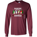 Christmas Garden Gnome Hanging With My Gnomies - Long Sleeve T-Shirt