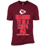 Reasons to be a Kansas City Chiefs Fan Complete List on Back - Premium Short Sleeve T-Shirt