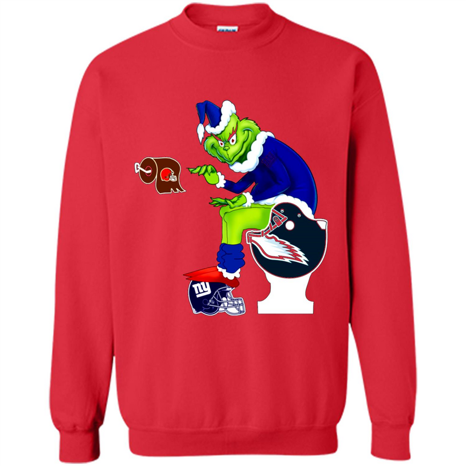 New York Giants Toilet Grinch Santa Claus Football Fan PINGPONG