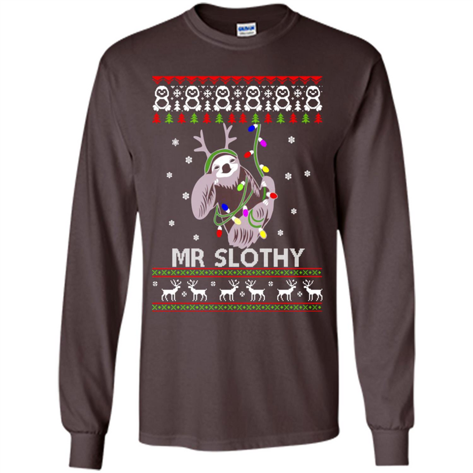 Mr Slothy Christma - Long Sleeve T-Shirt
