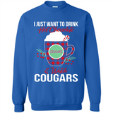 I Just Want To Drink Hot Chocolate & Watch Washington State Cougars Ugly Christmas Sweater PINGPONG