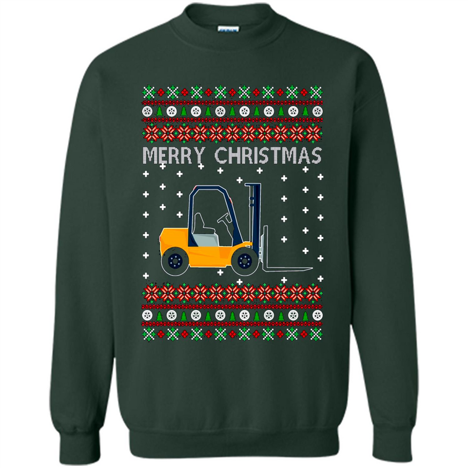 Merry Christmas Forklift ugly sweatshirt PINGPONG
