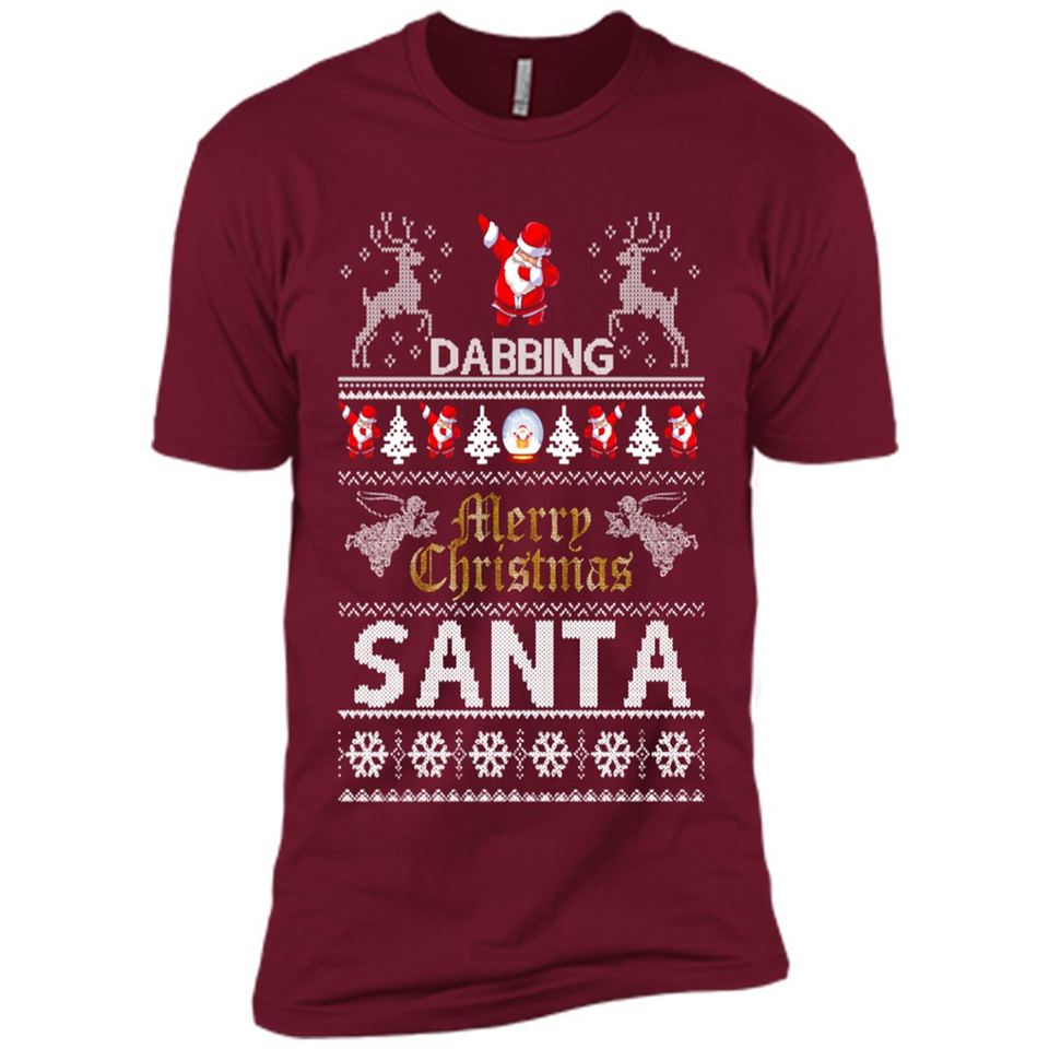 Dabbing Santa Ugly Christmas - Premium Short Sleeve T-Shirt