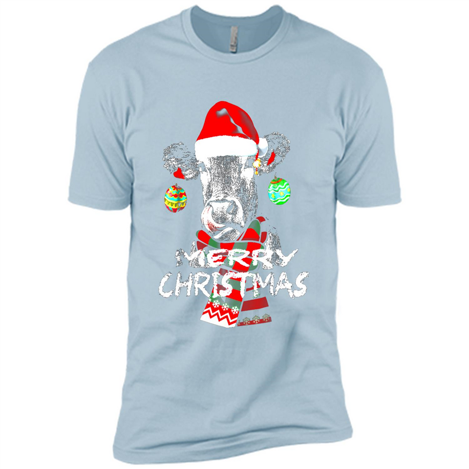 Fabulous Mooey christmas Heifers Cow Christmas lights - Premium Short Sleeve T-Shirt