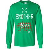 Brother Shirt Buffalo Plaid Family Camping Bear Tee - Long Sleeve T-Shirt