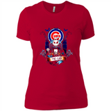 Chicago Cubs Halloween The Nightmare Before Christmas - Ladies' Boyfriend T-Shirt