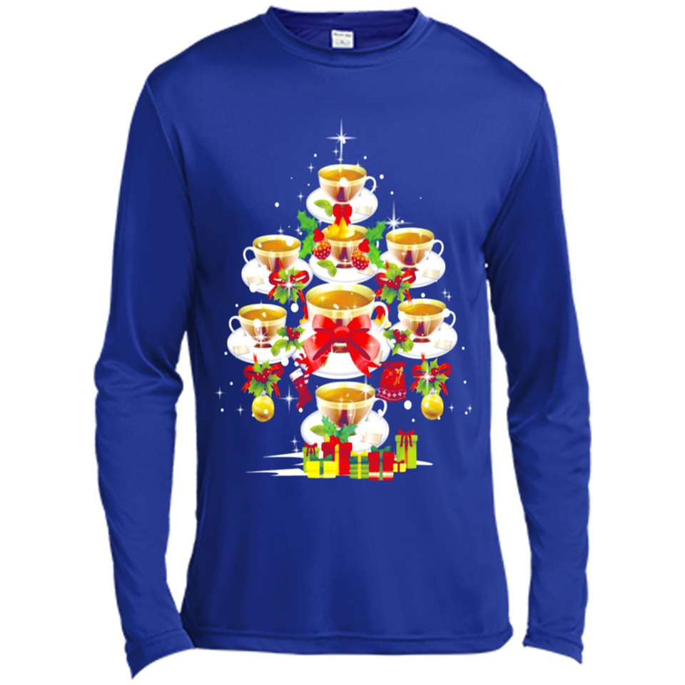 Tea Christmas Tree T-shirt Funny Tea Xmas Gift