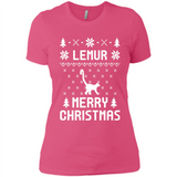 Vintage Tee For Women Men Graphic Shirts Lemur Ugly Christmas Sweater - Ladies' Boyfriend T-Shirt