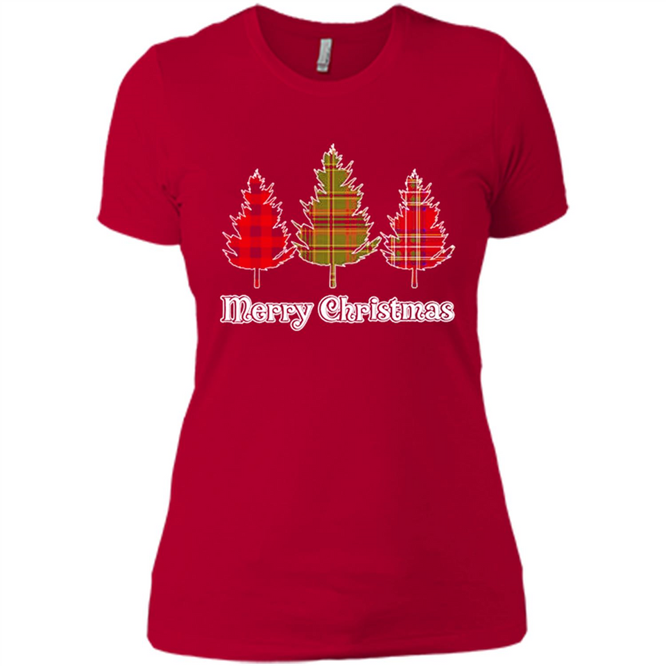 Plaid Christmas Tree Shirt Merry Christmas Plaid is Rad