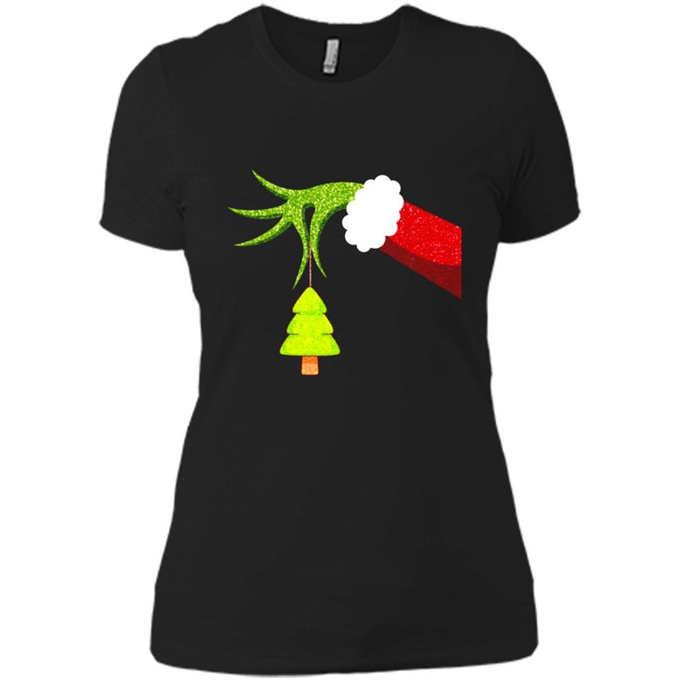 Funny Grinch Hand Holding Christmas Tree Ornament Christmas PING PONG