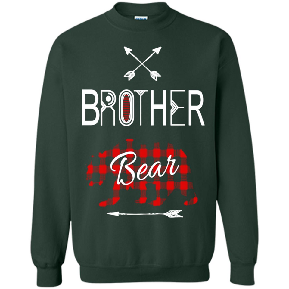 Brother Shirt Buffalo Plaid Family Camping Bear Tee - Sweatshirt