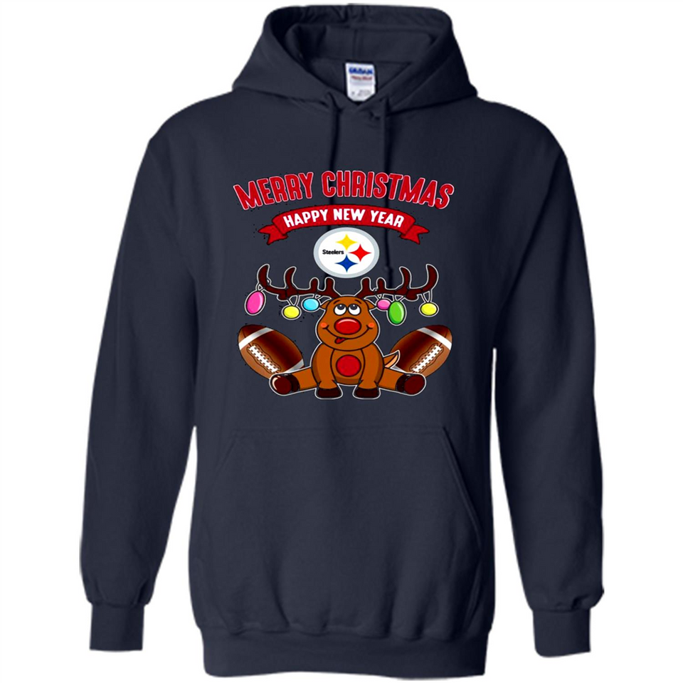 Pittsburgh Steelers NFL Reindeer Funny Merry Christmas And Happy New Year