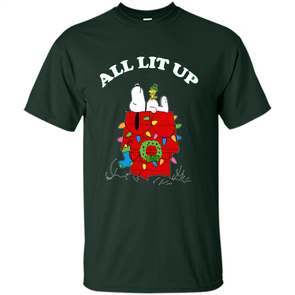 Peanuts By Schulz Snoopy Young Men_s Christmas - Shirt