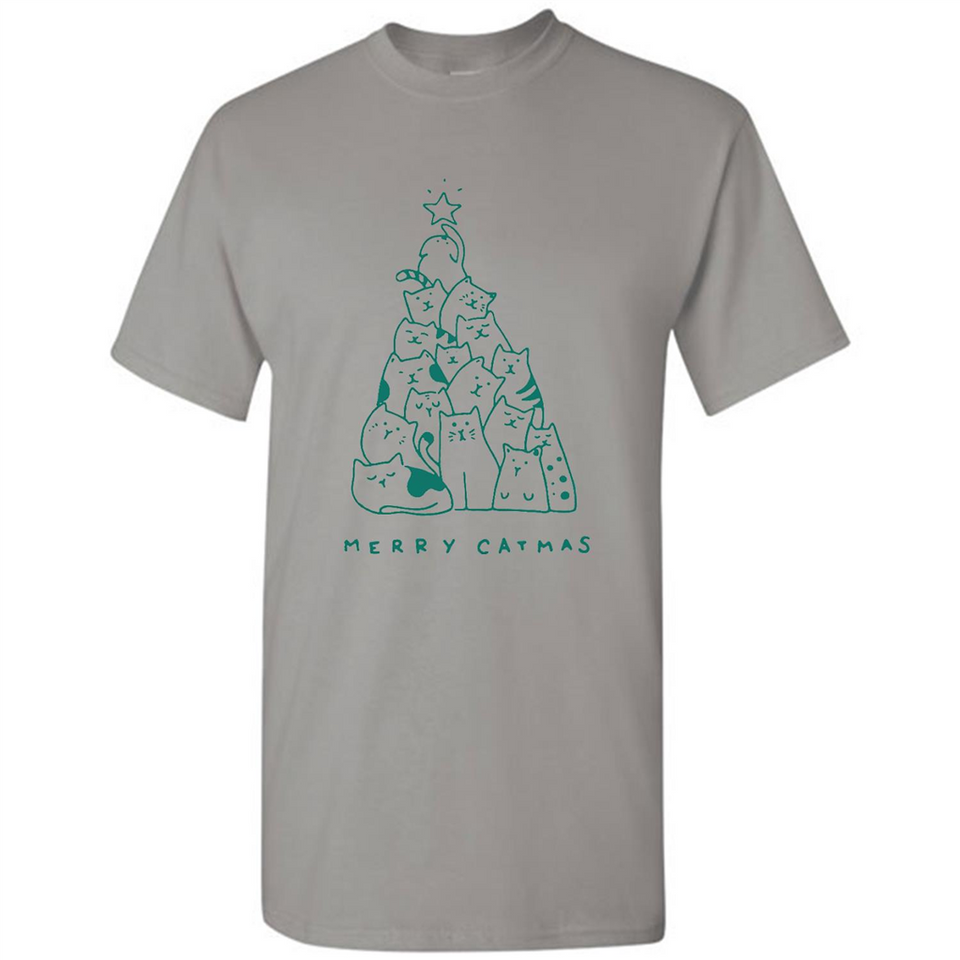 Merry Catmas Funny Cat Christmas Tree Sweatshirt - Shirt