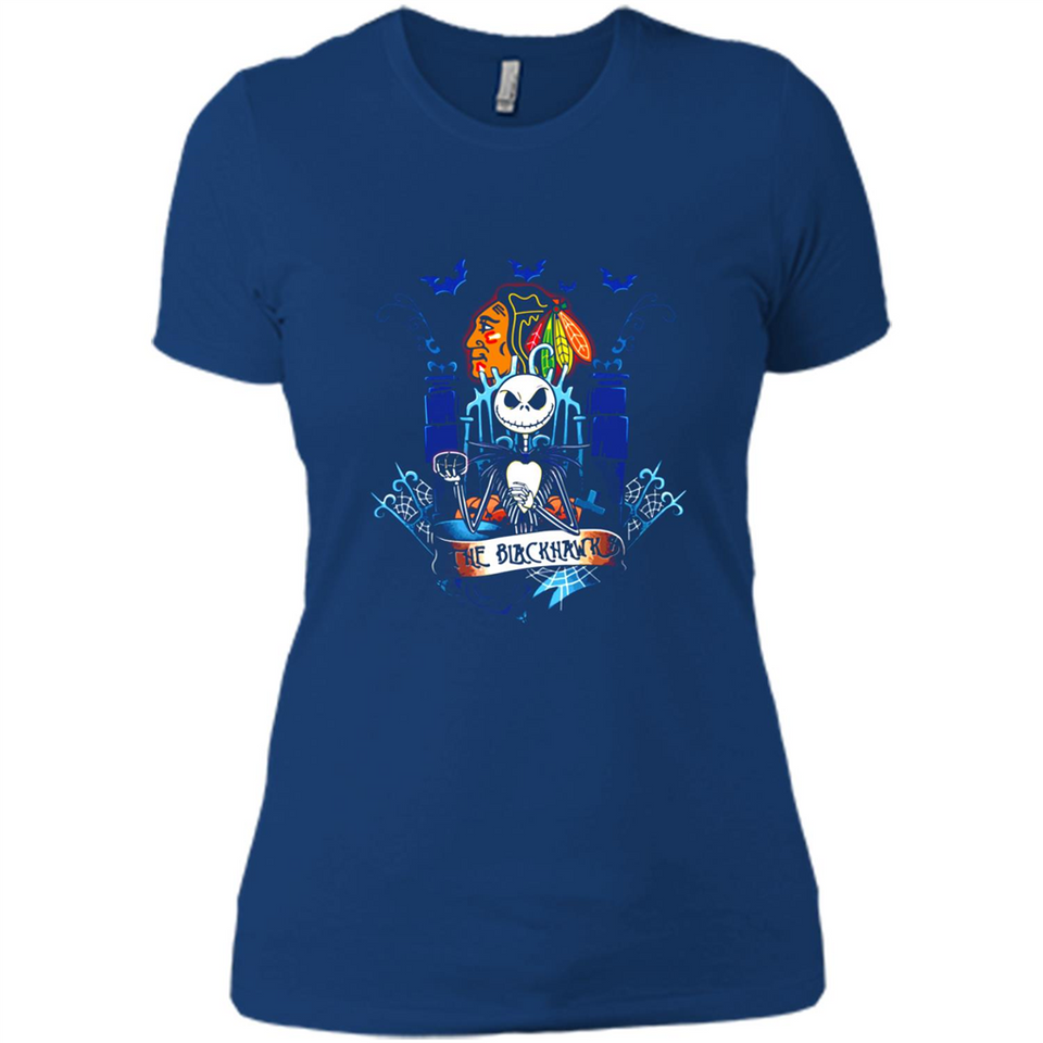 Chicago Blackhawks Halloween The Nightmare Before Christmas - Ladies' Boyfriend T-Shirt