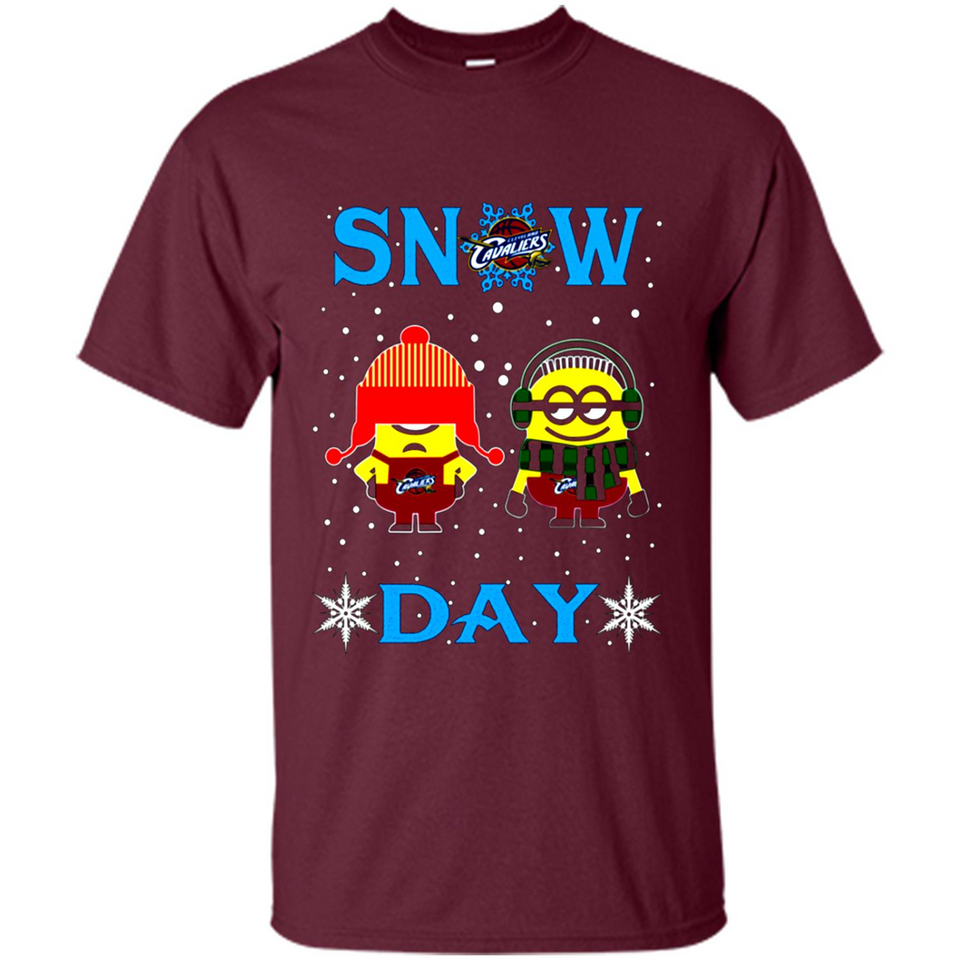 Snow Day Shirt For Cleveland Cavaliers Vs Minion Fans pingpong