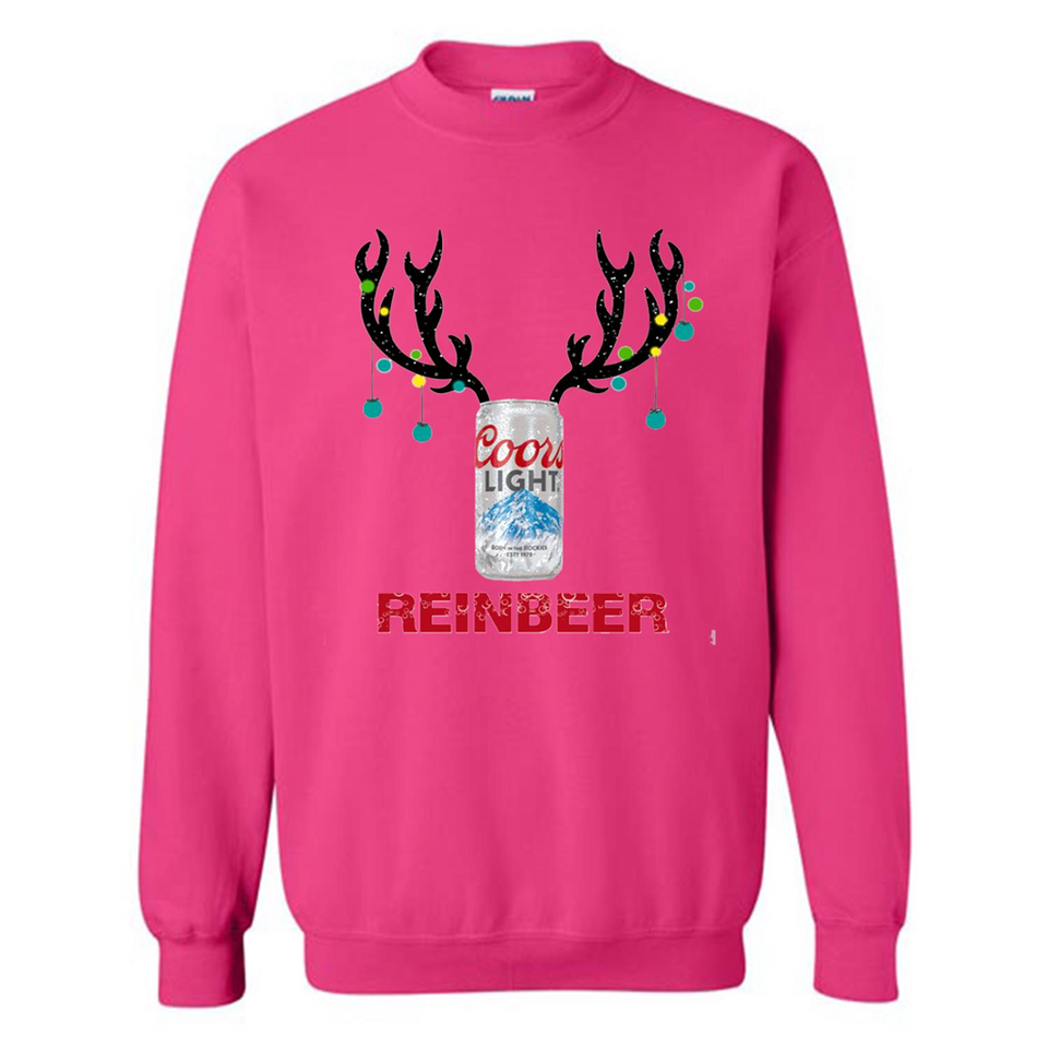 Coors Light Reinbeer Funny Beer Reindeer Christmas Sweatshirt - Sweatshirt