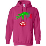 GRINCH HAND HOLDING CINCINNATI REDS GLITTER CHRISTMAS PINGPONG