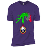 GRINCH HAND HOLDING BUFFALO SABRES GLITTER CHRISTMAS PINGPONG