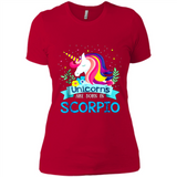 Unicorns are born in Scorpio Birthday Rainbow Gift Ladies Custom