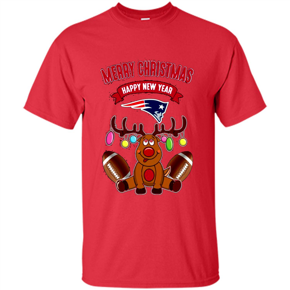 New England Patriots NFL Reindeer Funny Merry Christmas And Happy New Year