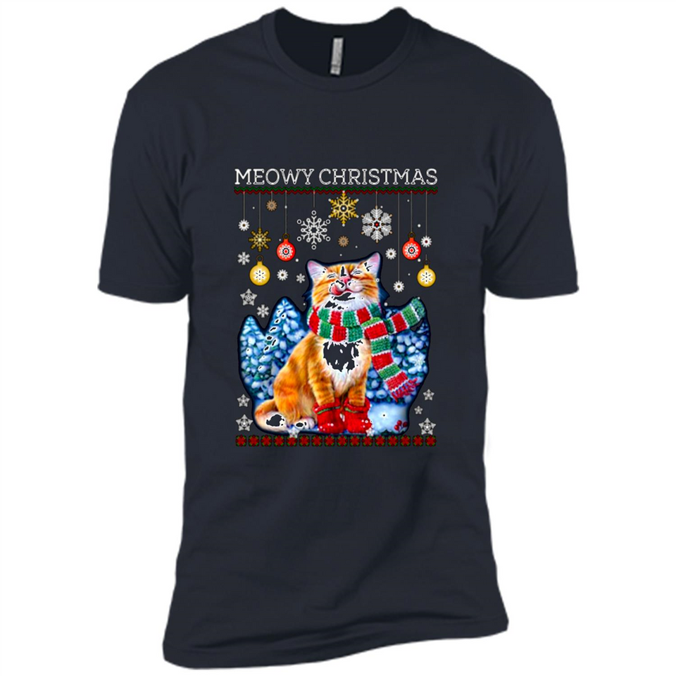 Meowy Christmas Ugly Funny Cats Lover PINGPONG