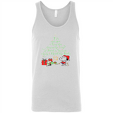 Snoopy Merry Christmas with Christmas tree T-Shirt - Canvas Unisex Tank