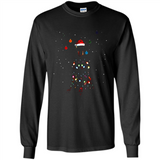 Doberman Santa Lights Christmas Dog Xmas Sweatshirt - Long Sleeve T-Shirt