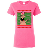 Grinch Nurse Ugly Christmas Sporty T-Shirt PINGPONG - Ladies Short-Sleeve