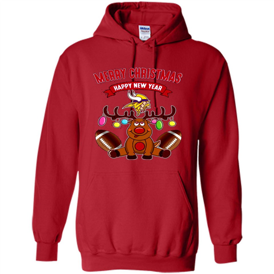 Minnesota Vikings NFL Reindeer Funny Merry Christmas And Happy New Year