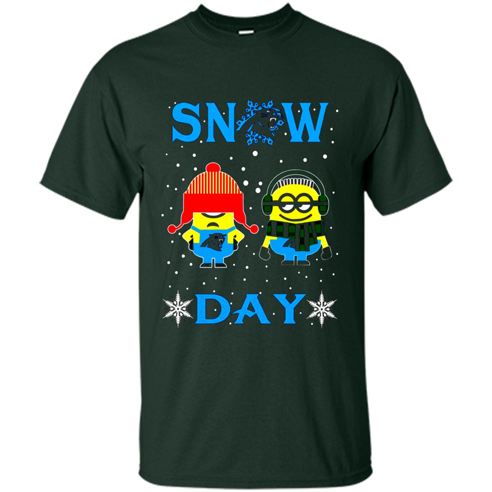 Snow Day Shirt For Carolina Panthers Vs Minion Fans pingpong