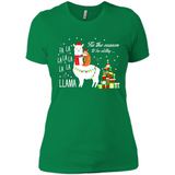 Llama Tis the season to be slothy Christmas sweatshirt PINGPONG - Ladies' Boyfriend T-Shirt