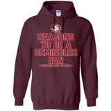 Reasons to be a Florida State Seminoles Fan Complete List on Back - Hoodie
