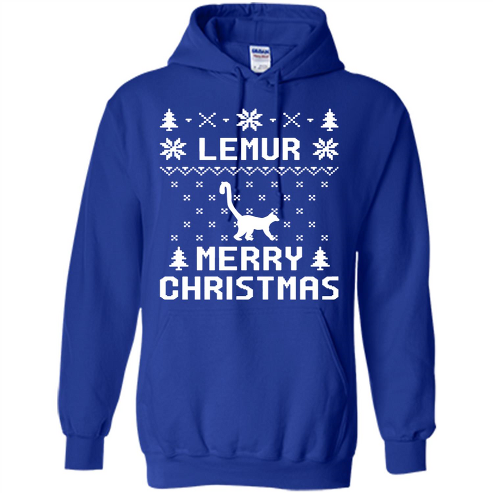 Vintage Tee For Women Men Graphic Shirts Lemur Ugly Christmas Sweater - Hoodie