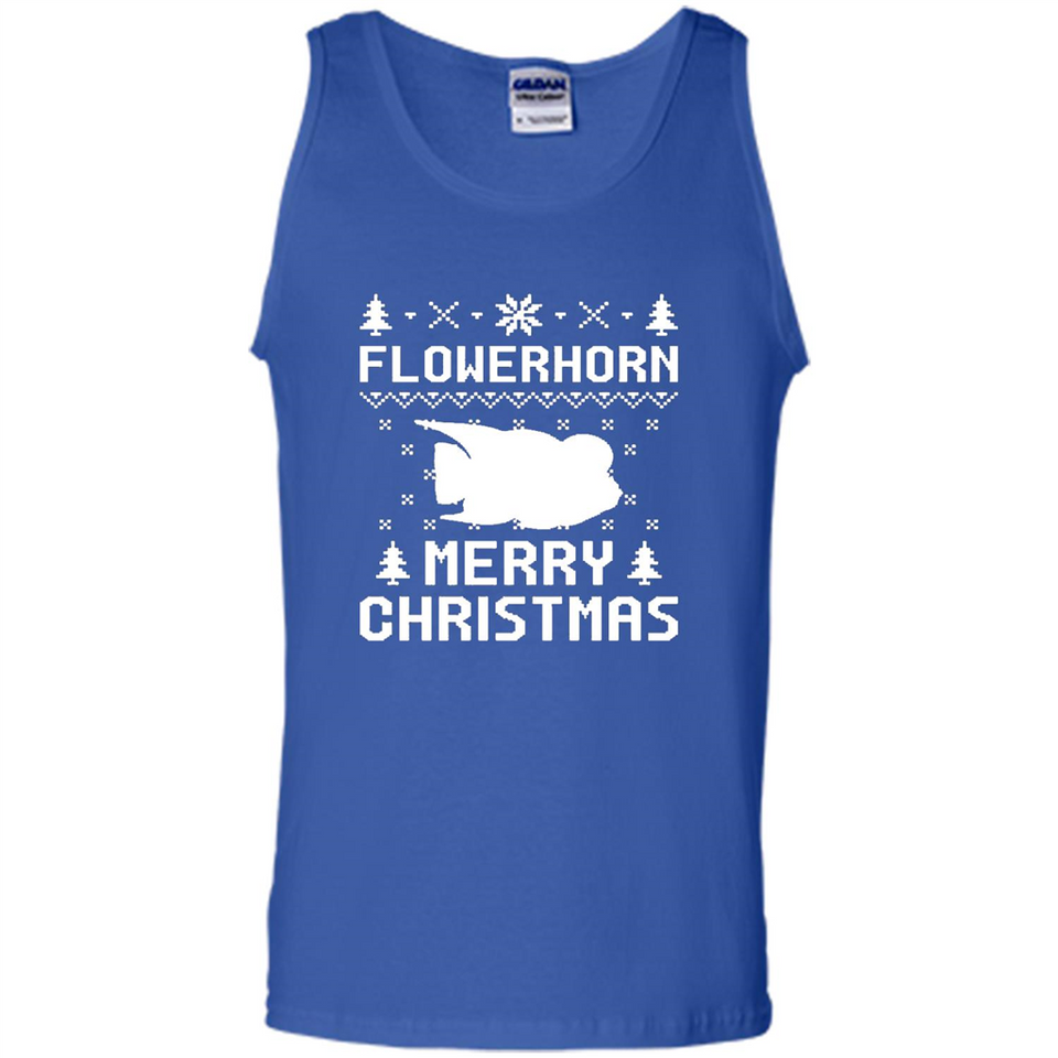 Flowerhorn Christmas T-shirt, Ugly Christmas Sweater - Tank Top