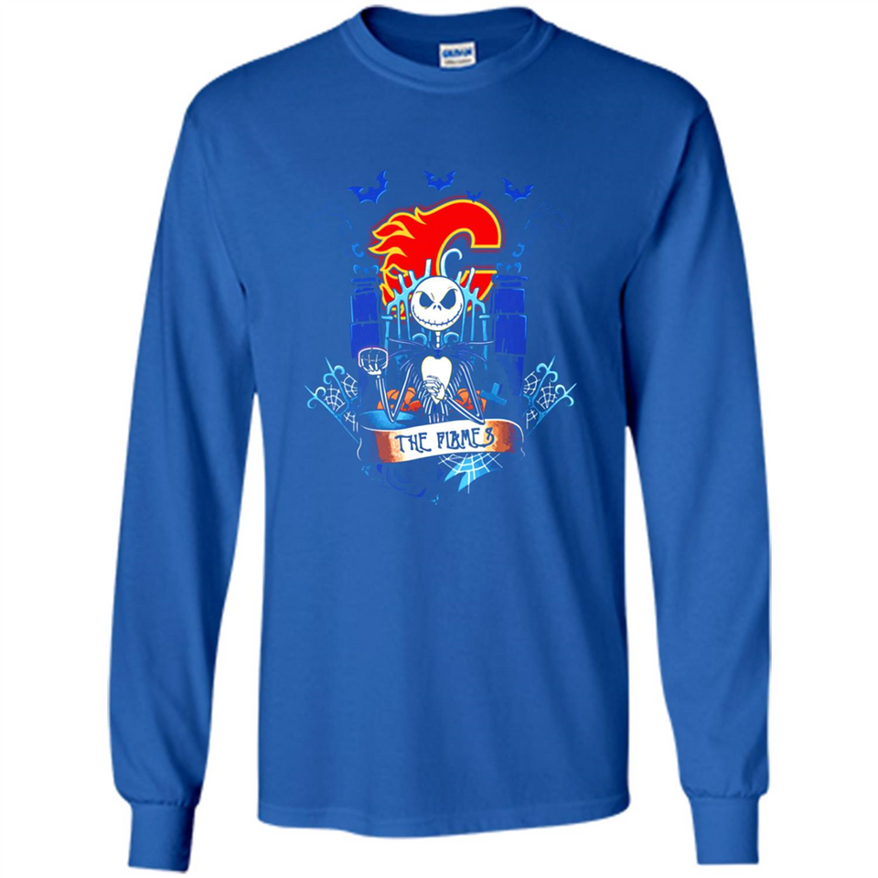 Calgary Flames Halloween The Nightmare Before Christmas - Long Sleeve T-Shirt