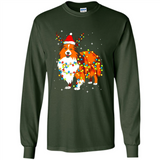 Christmas Lights Shetland Sheepdog Wearing Santa Hat Funny Xmas Mug - Long Sleeve T-Shirt