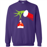 Funny Grinch Hand Holding Santa Hat Ornament Christmas PING PONG