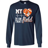 Cleveland Browns Football My Heart is on that Field - Long Sleeve T-Shirt