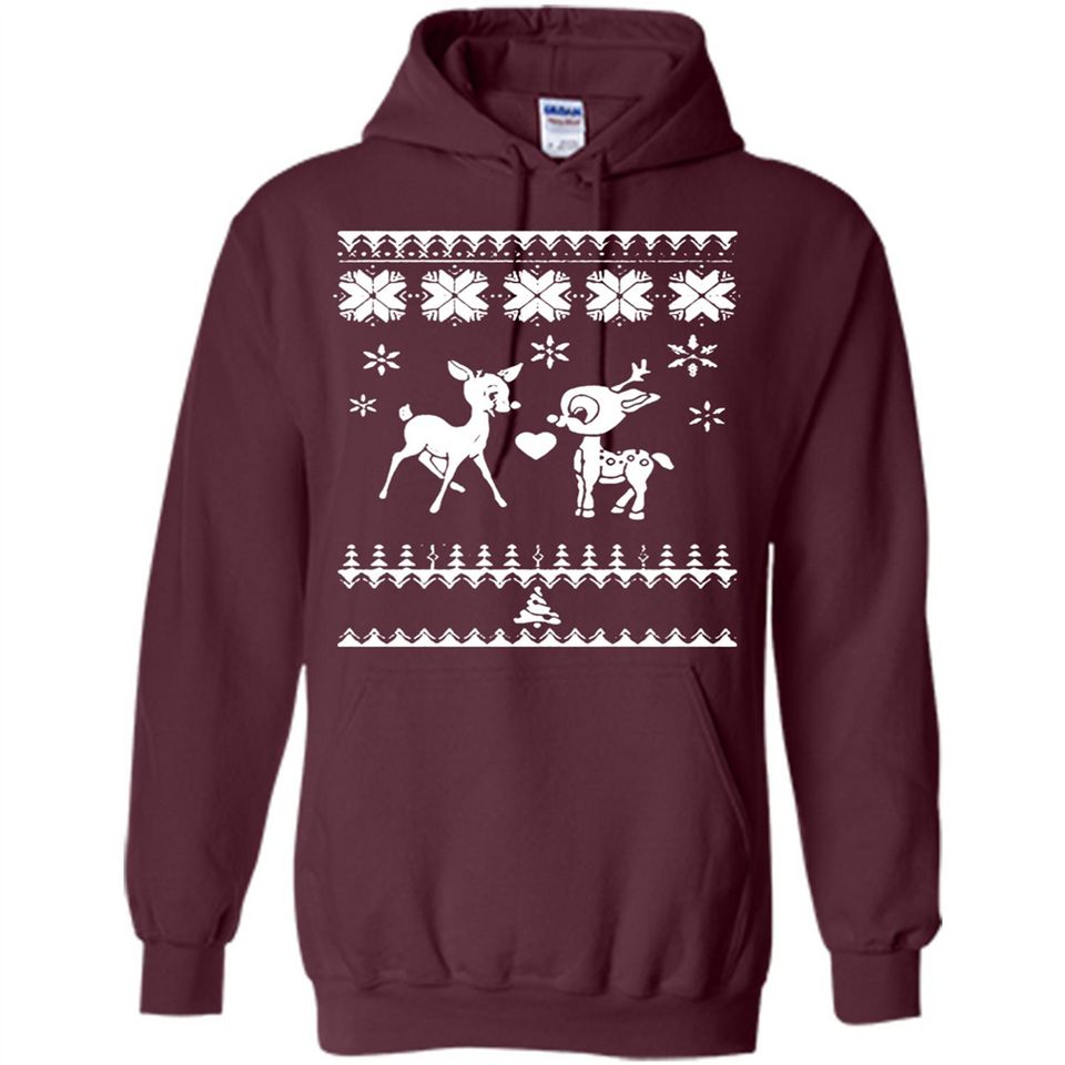 Rudolph and Clarice Ugly Christmas Sweater - Hoodie