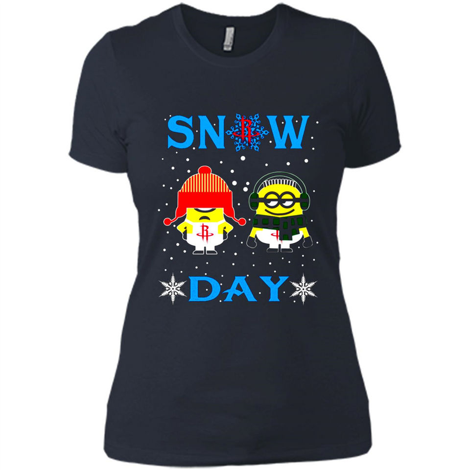 Snow Day Shirt For Houston Rockets Vs Minion Fans pingpong