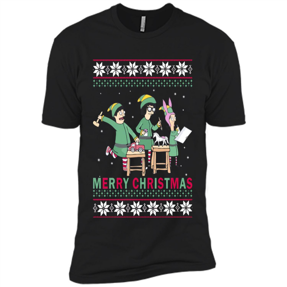 Bob’s burgers Elf Merry Christmas - Premium Short Sleeve T-Shirt