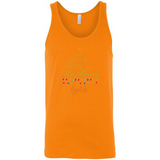 My Favorite Color is Christmas Lights Xmas Sporty T-Shirt - Canvas Unisex Tank