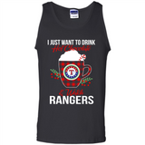 I Just Want To Drink Hot Chocolate & Watch Texas Rangers Ugly Christmas Sweater PINGPONG