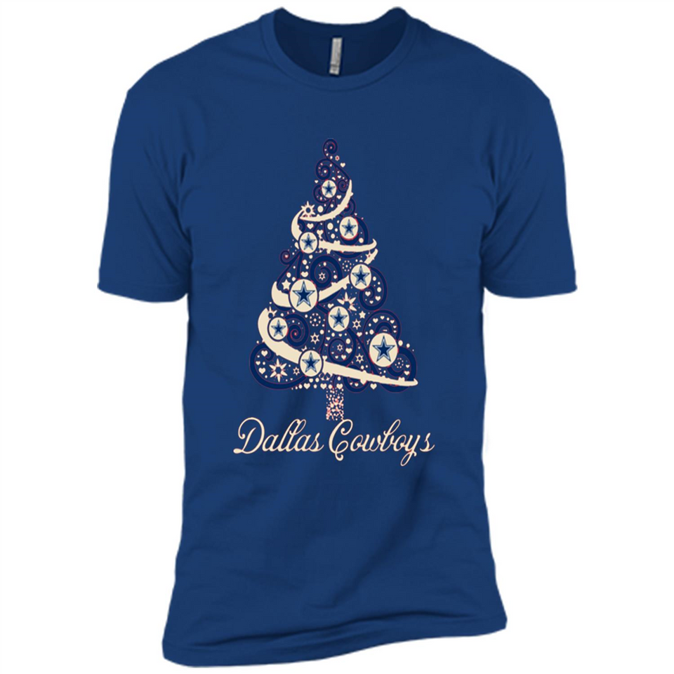 Dallas Cowboys NFL Football Team Logo Christmas Tree T-Shirt - Premium Short Sleeve T-Shirt