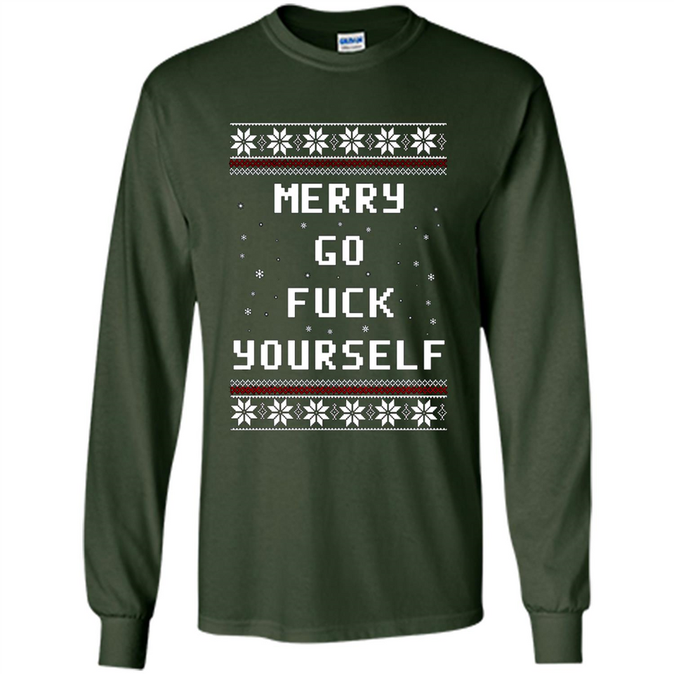 Merry go fuck yourself Christmas sweatshirt PINGPONG